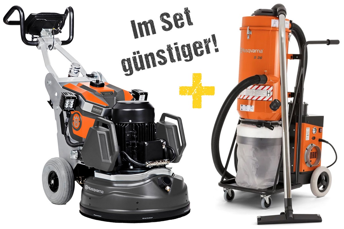 ⌀515mm Bodenschleifmaschine mit Absaugung mieten (400V) 1 515mm Bodenschleifer mit Absaugung mieten